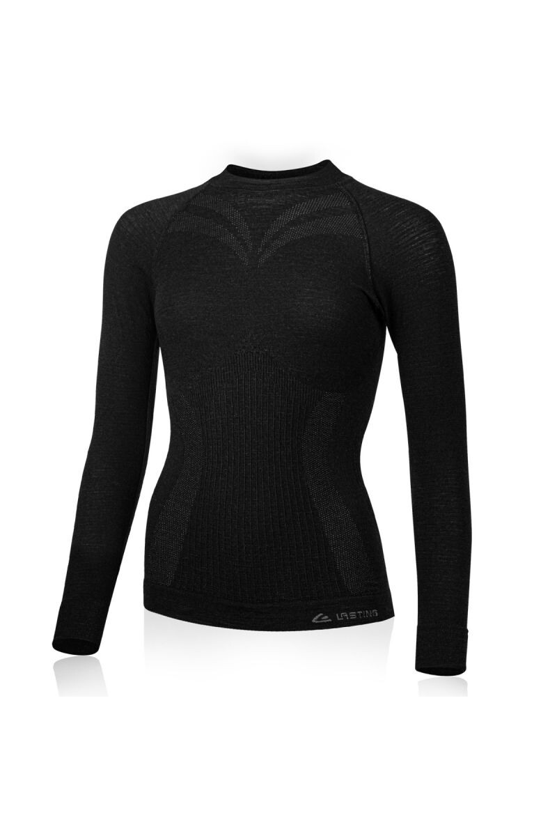 Lasting dámske merino tričko MATALA 9090 čierne Veľkosť: L/XL 8596445035490