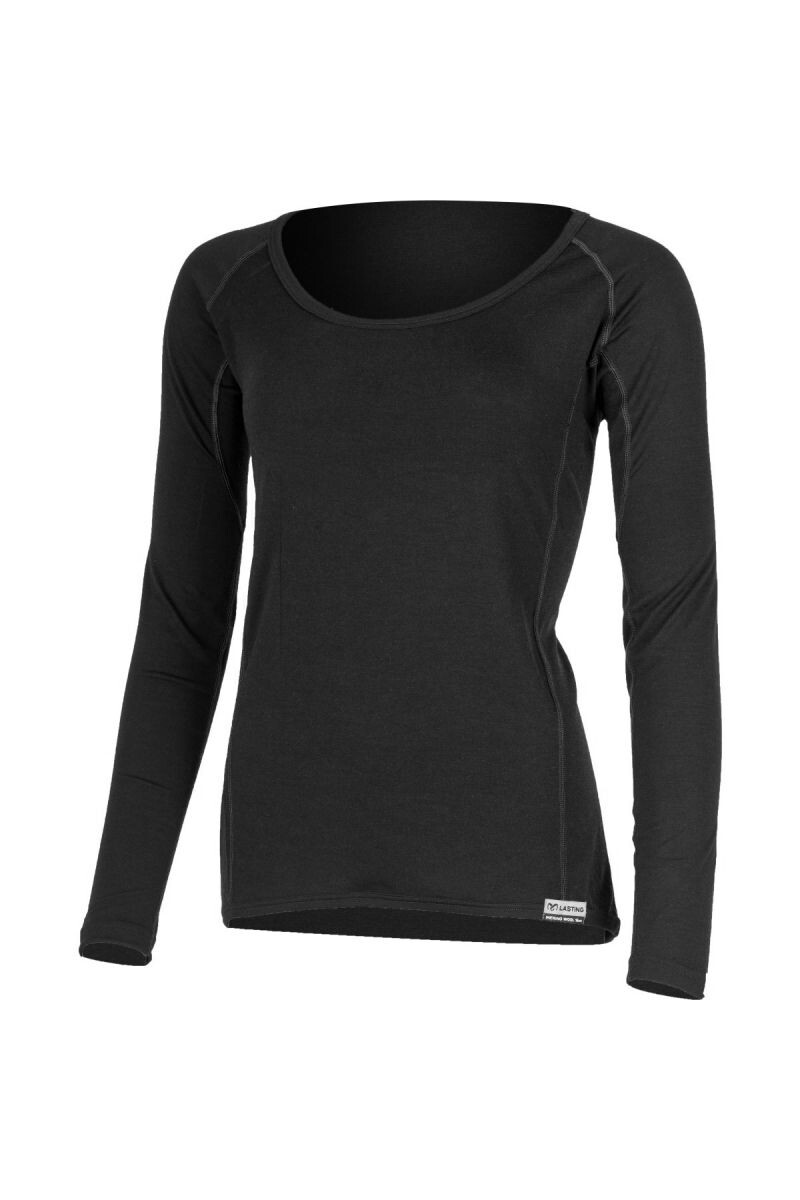 Lasting dámske merino tričko DANIELA čierne Veľkosť: M 8595067904184
