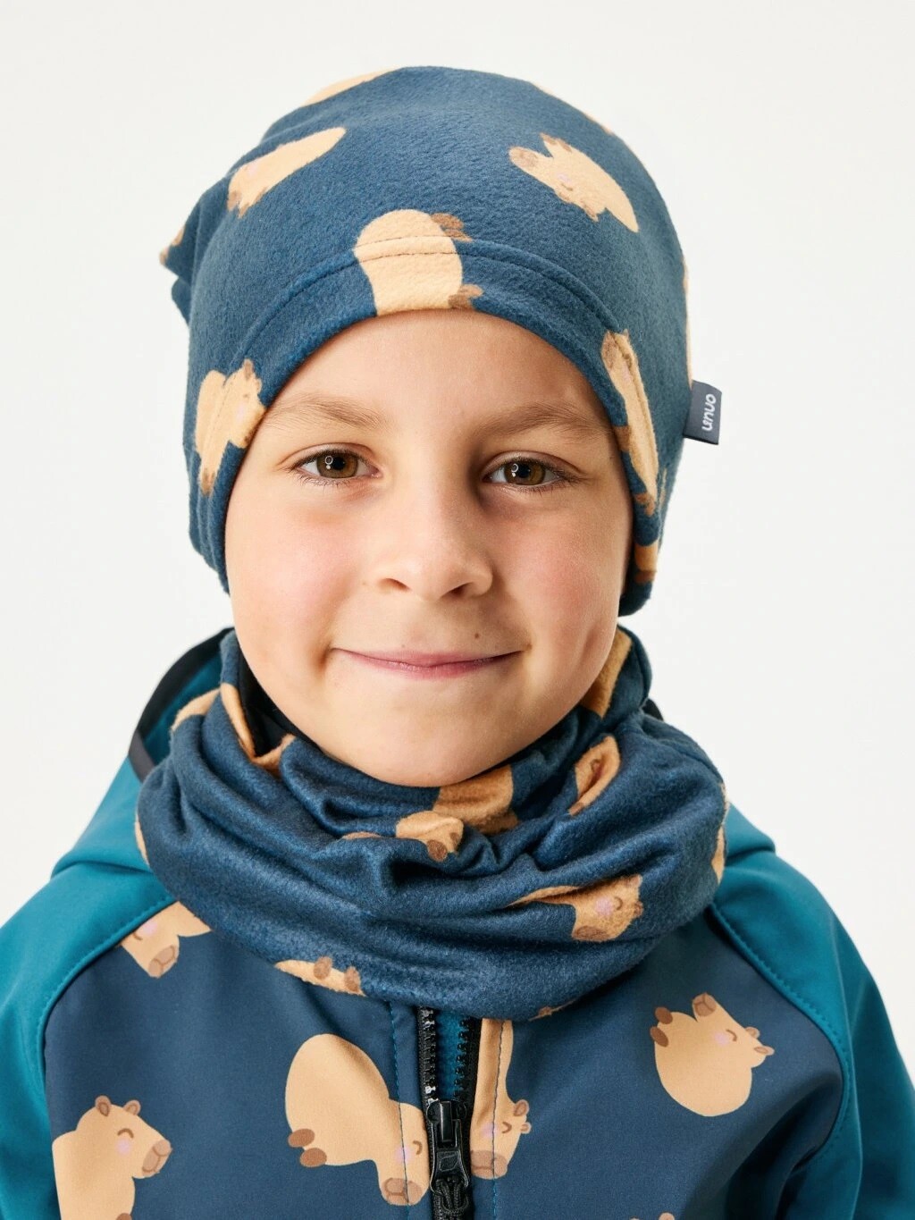 Unuo Unuo, Detská čiapka fleecová Basic, Kapybary Veľkosť: M 8596227161034