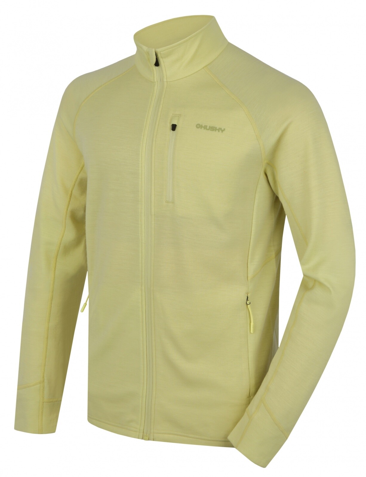 Husky Pánska mikina z merino vlny Alou M bright green Veľkosť: L