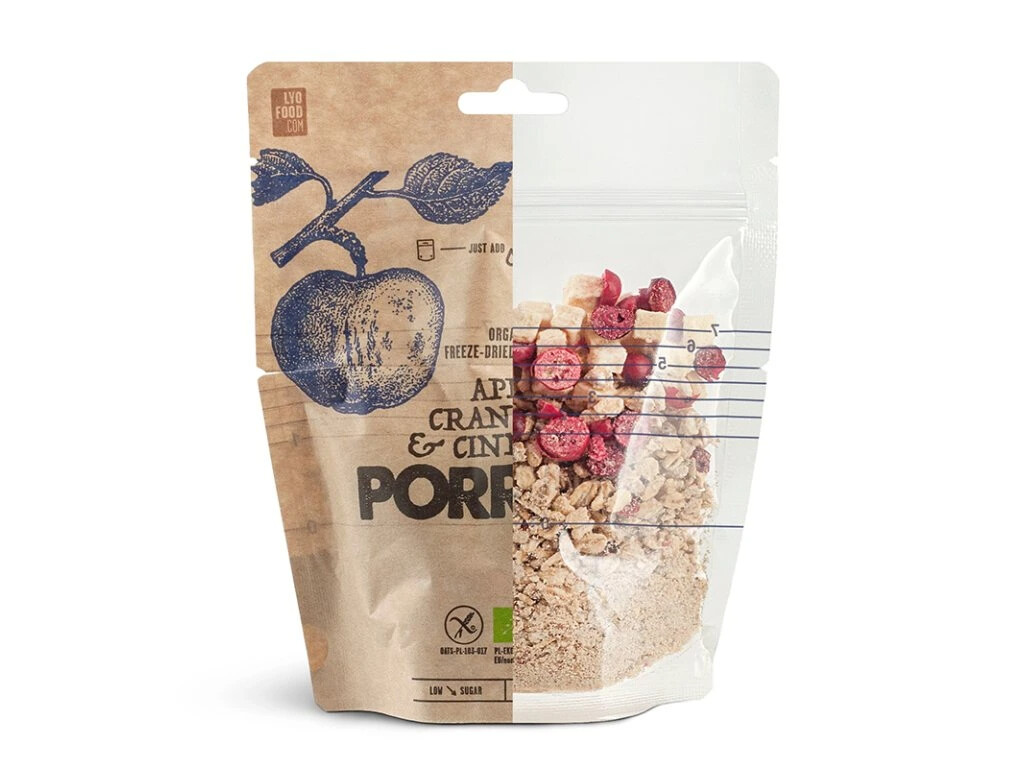 LYOFOOD Lyofilizovaná strava Bistro Ovsená kaša s jablkami, brusnicami a škoricou 5902768107784