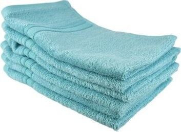 DOMMIO Sada bambusových uterákov na ruky 6 ks 30 × 50 cm, tyrkysová
