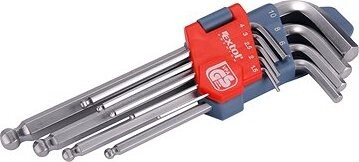 EXTOL PREMIUM L-kľúče IMBUS, sada 9 ks, 1,5 – 10 mm, s guľôčkou, 6609