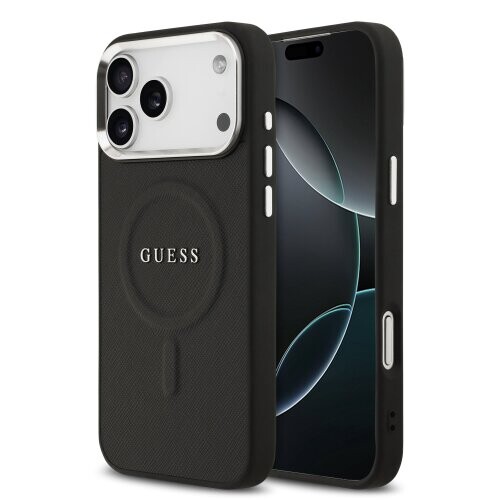 Guess PU Saffiano MagSafe Zadní Kryt pro iPhone 17 Pro Max Black