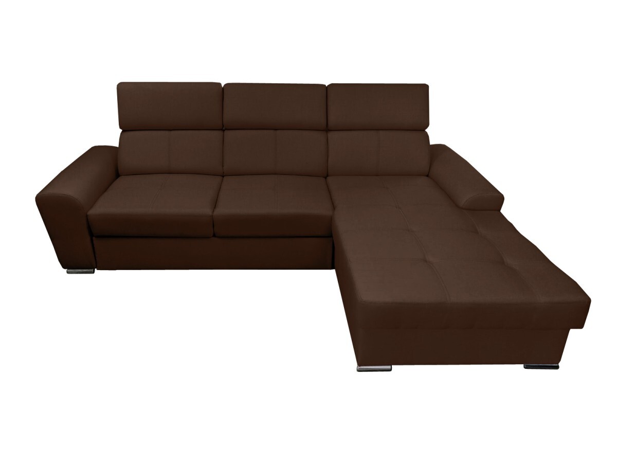 Rohová rozkládací sedačka s lenoškou Colt hnědá