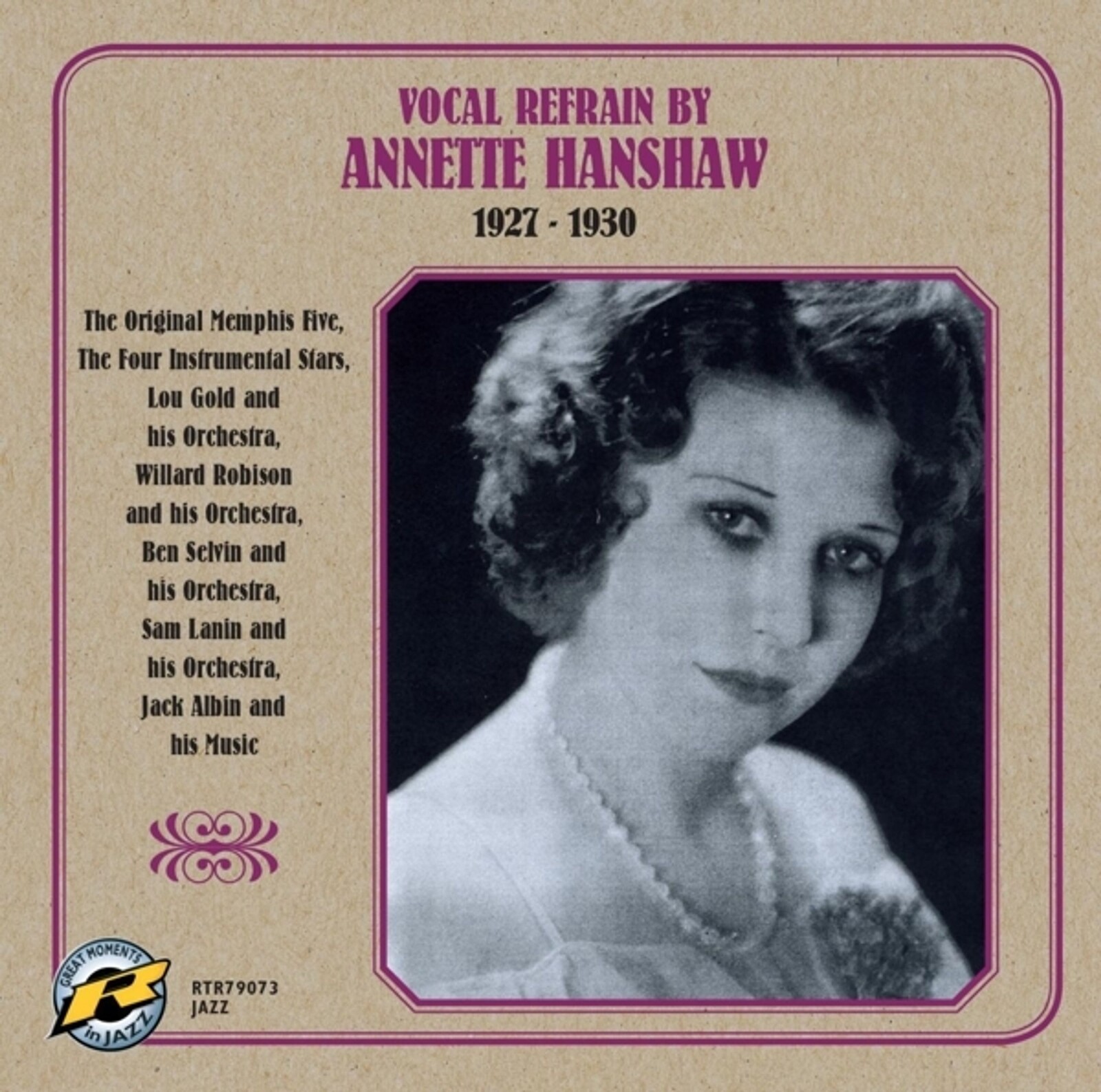 Annette Hanshaw, VOCAL REFRAIN BY ANNETTE HANSHAW, CD