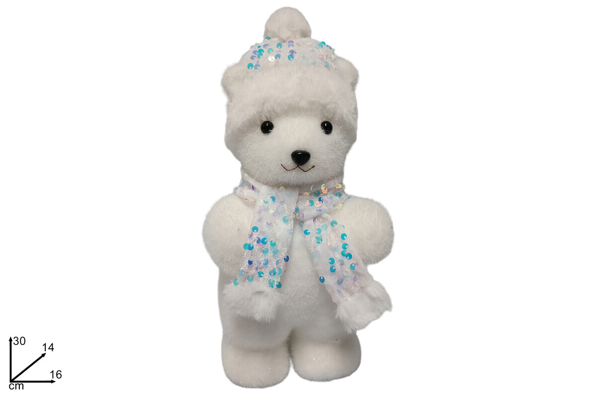 MAKRO - Medvedík s čiapkou a šálom