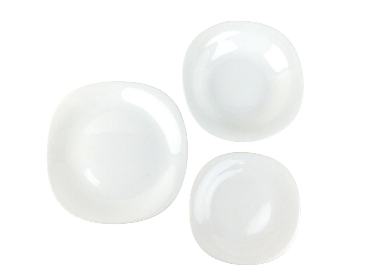 MAKRO - Obedová súprava 18-dielna, hladný povrch, sklo tvrdené