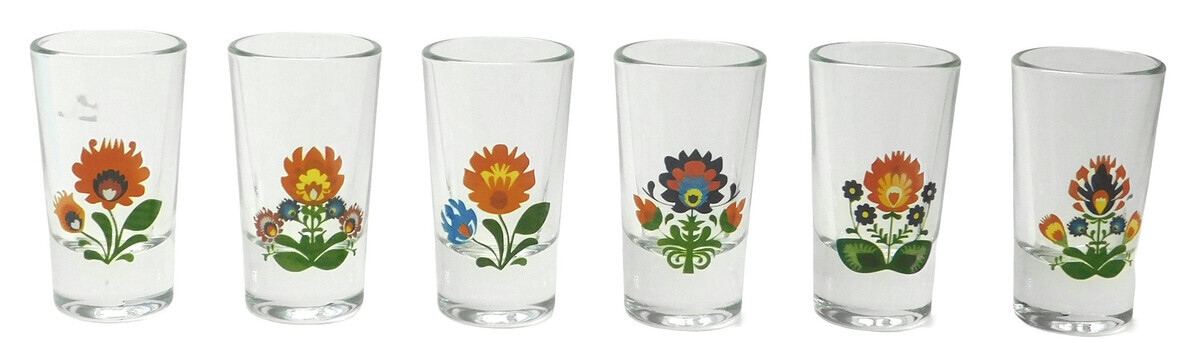 MAKRO - Sada pohárov sklo FOLK 25ml