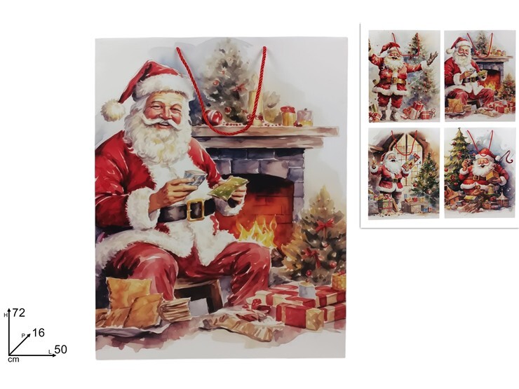 MAKRO - Taška vianočná 50x72x16cm rôzne motívy