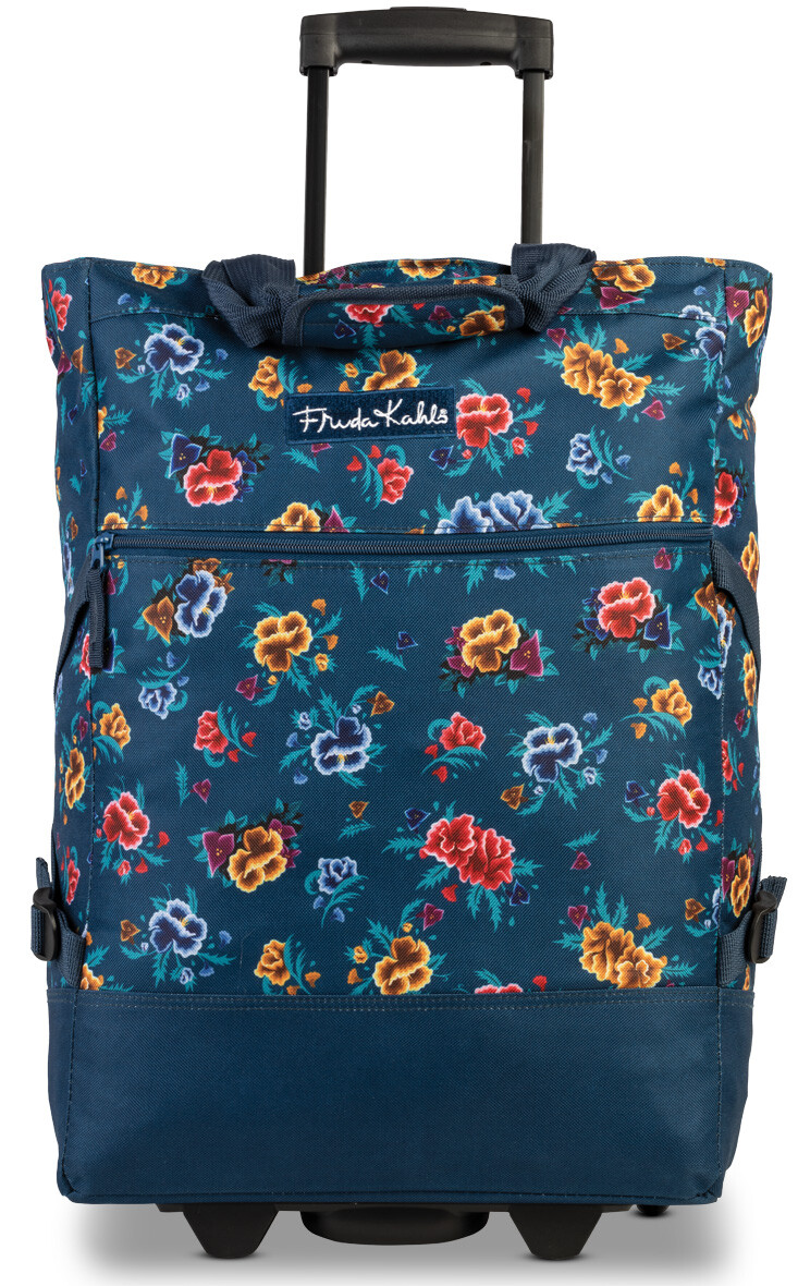 Nákupná taška na kolieskach Frida Kahlo 33 L - modrá