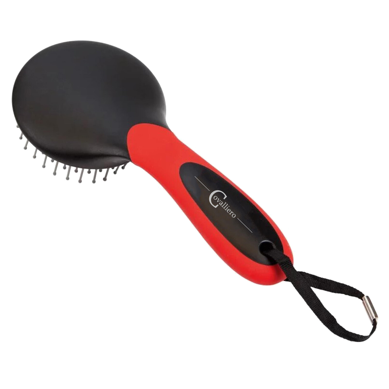 COVALLIERO jazdecká kefa na konskú hrivu a chvost čierno-červená