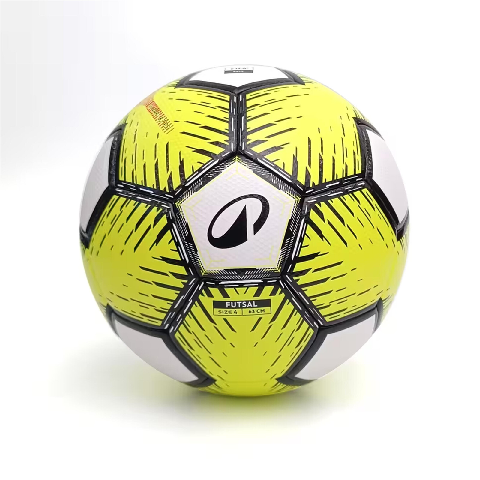 Futsalová lopta veľkosť 4 (obvod 63 cm) žltá-biela