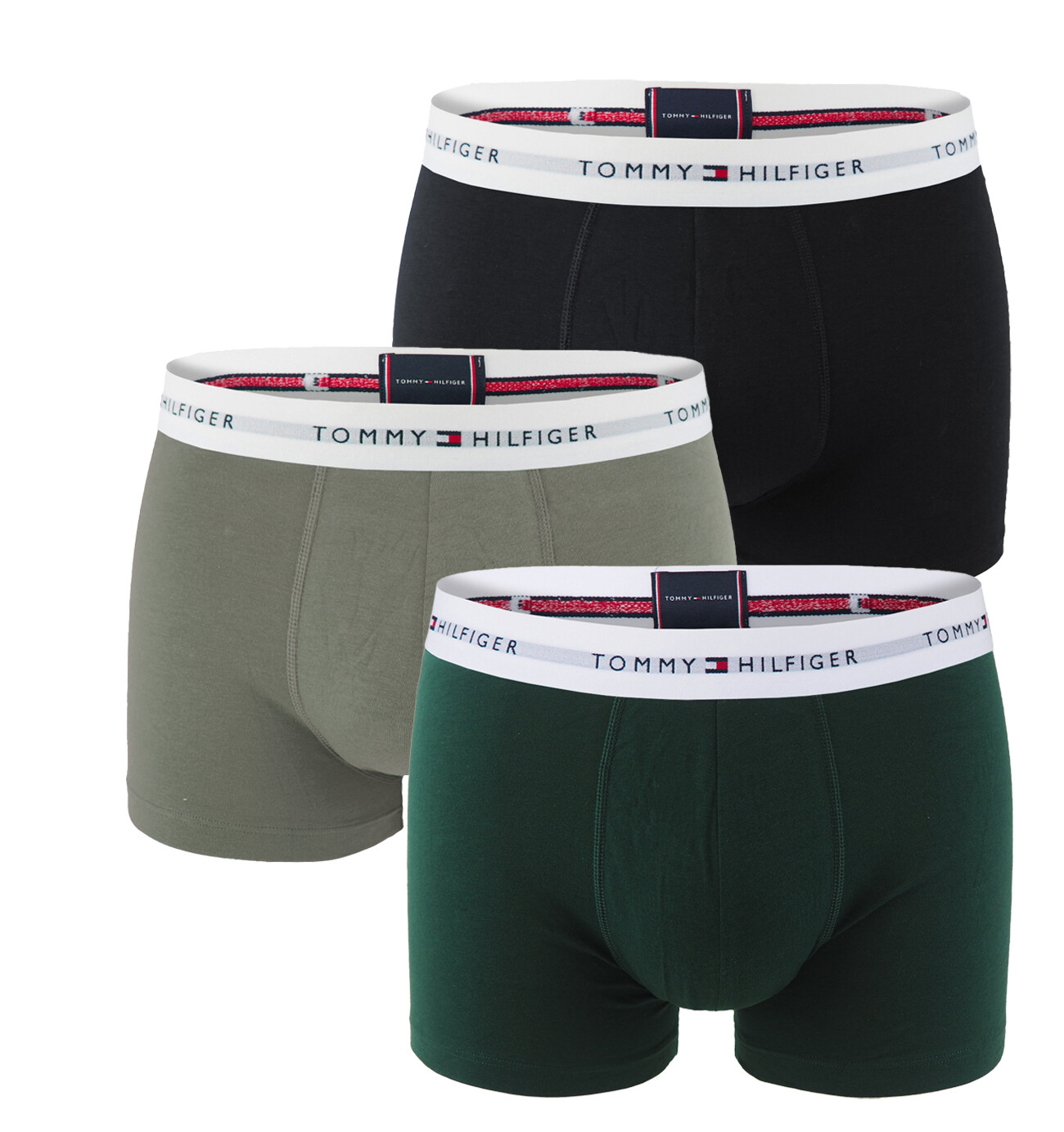 TOMMY HILFIGER - boxerky 3PACK signature cotton essentials desert sky & stonewash green tones