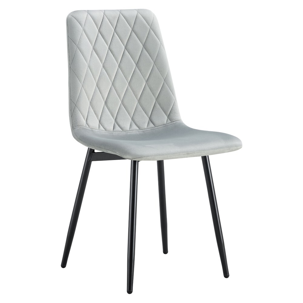 KONDELA Darija New jedálenská stolička svetlosivá / čierna