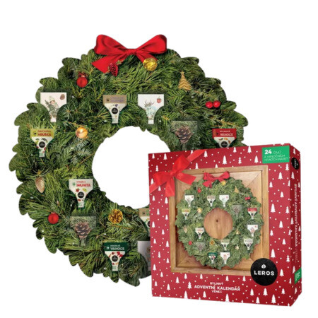 LEROS  Bylinný adventný kalendár veniec 5 set