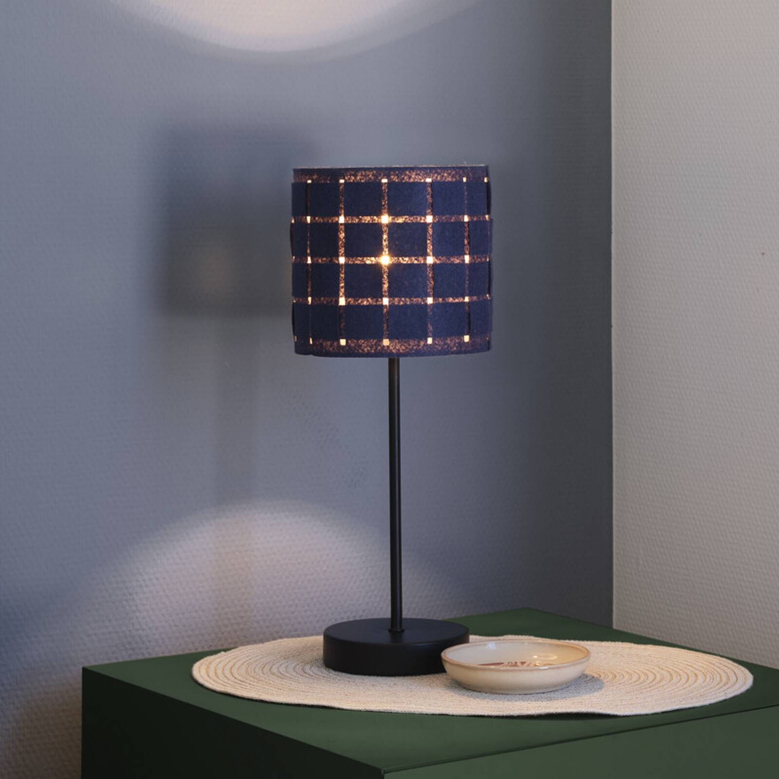 OSRAM stolová lampa Decor Felt Weaving Stand, sivá, plsť, E14