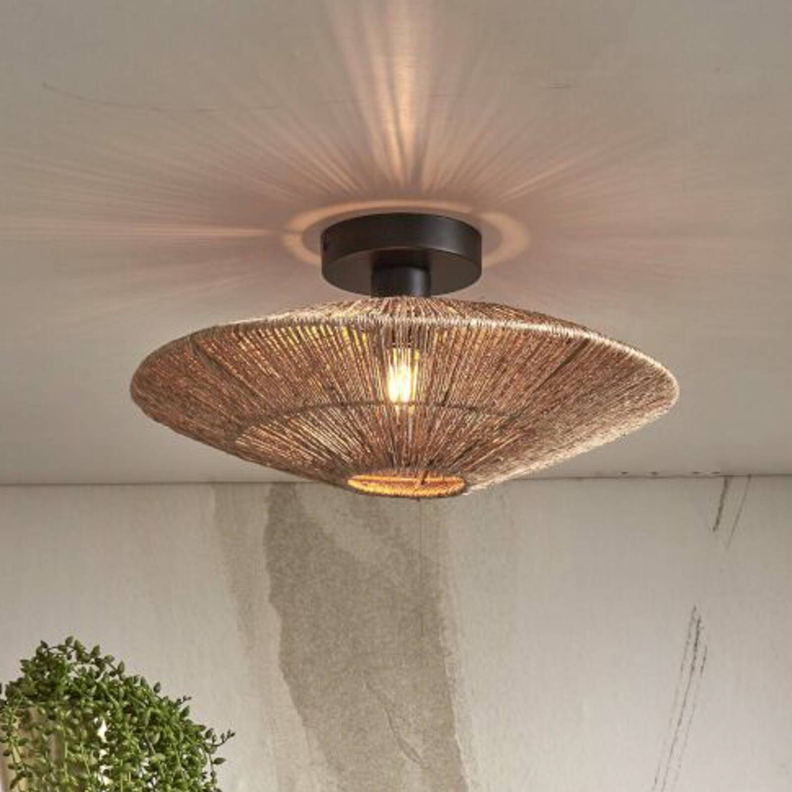 GOOD & MOJO Stropné svietidlo Iguazu Ø40cm prírodné