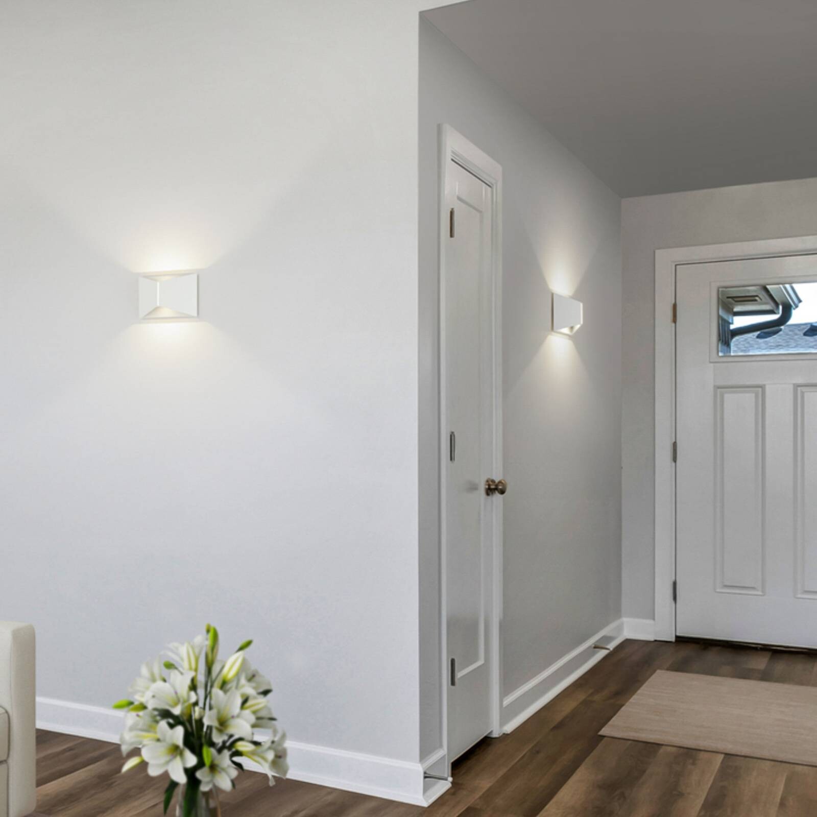 Helestra LED nástenné svetlo VID, biele, smerové, IP65