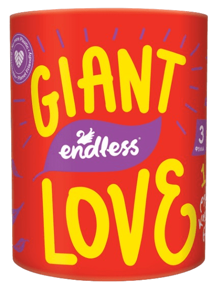 ENDLESS GIANT LOVE - 3-vrstvové papierové utierky v rolke (40 m - 203 útržkov)
