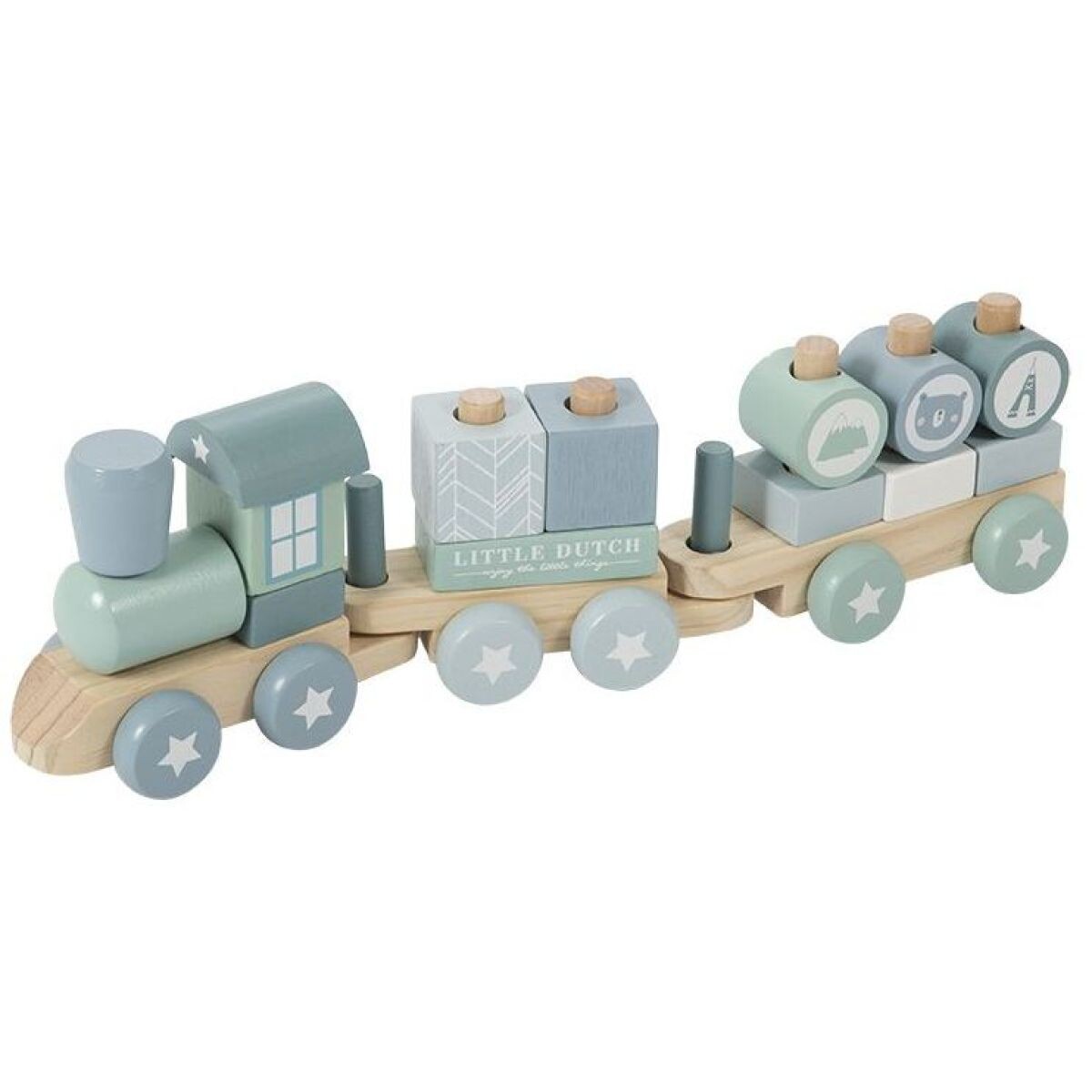 Little Dutch Vláčik drevený Blue