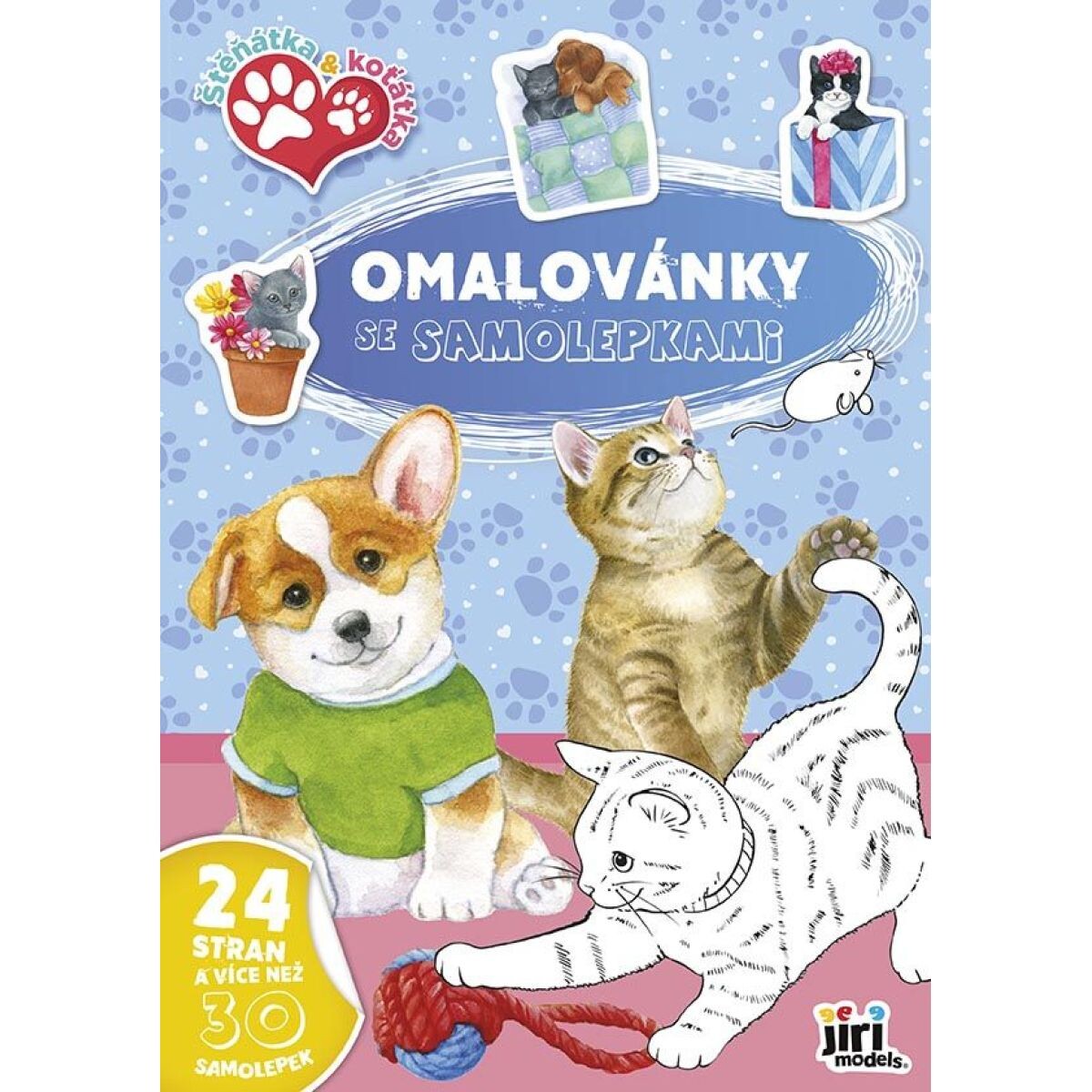 JIRI MODELS a.s. Maľovanky A4 so samolepkami Šteniatka a mačiatka