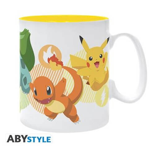 ABYstyle Keramický hrnček Pokémon Pikachu and Starters - 460 ml