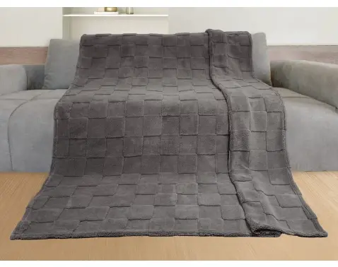Deka Karo Sherpa 140x200 cm, antracitová%