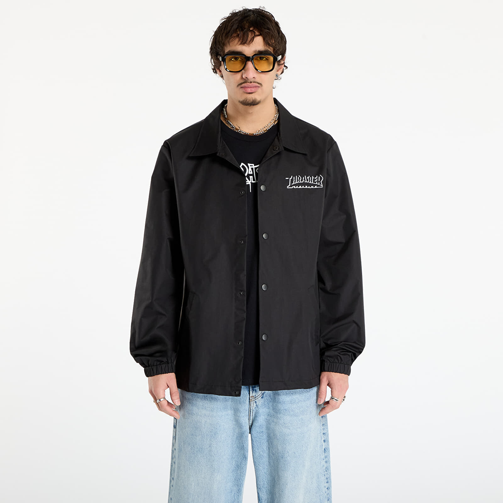Bunda Thrasher Shadow Mag Logo Coach's Jacket Black/Black XL