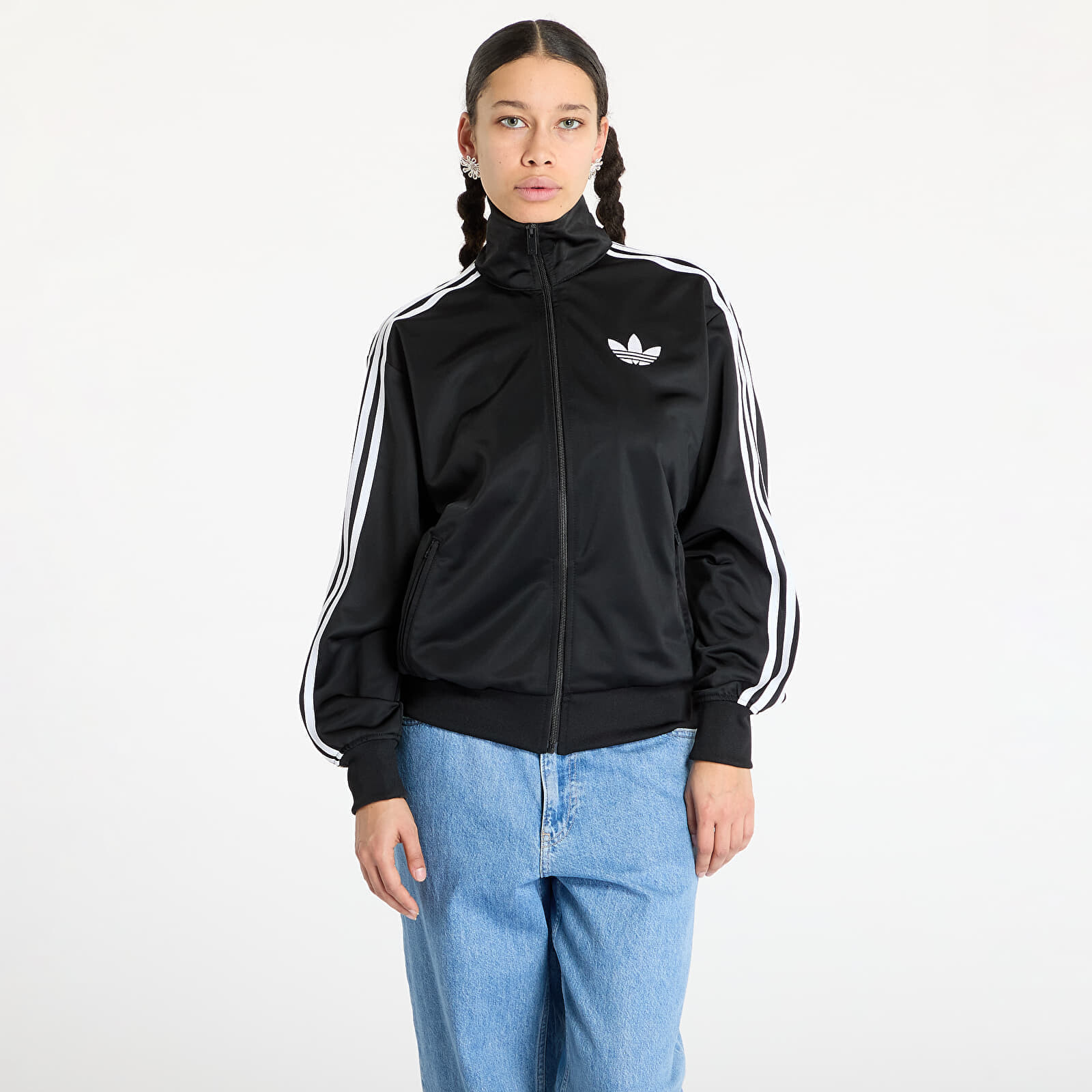 Mikina adidas Firebird Adicolor Classic Loose Tracktop Black M