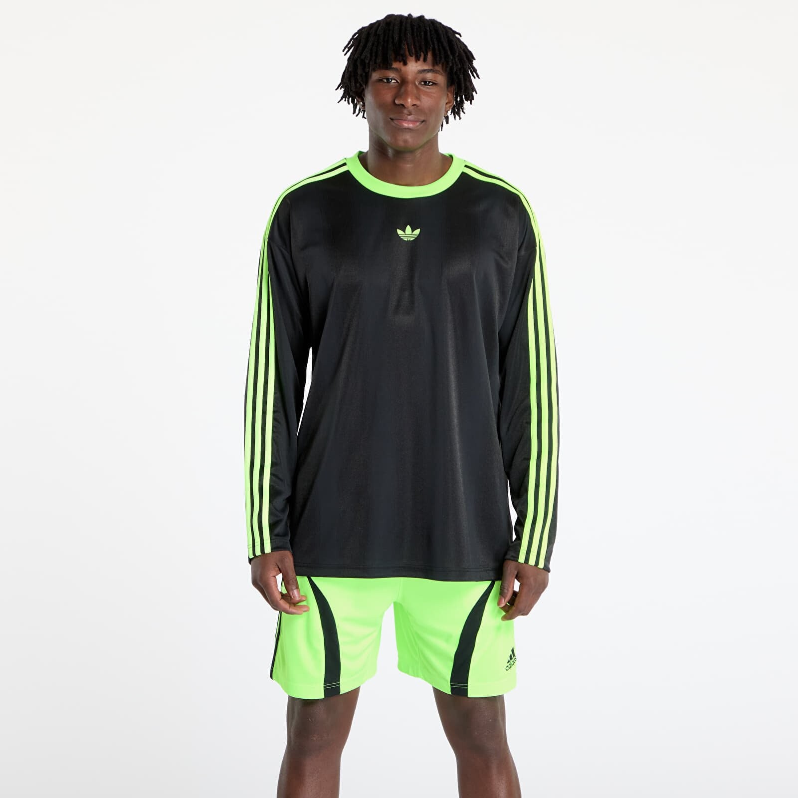 Tričko adidas Jacquard Longsleeve Jersey Black/ Siggnr M