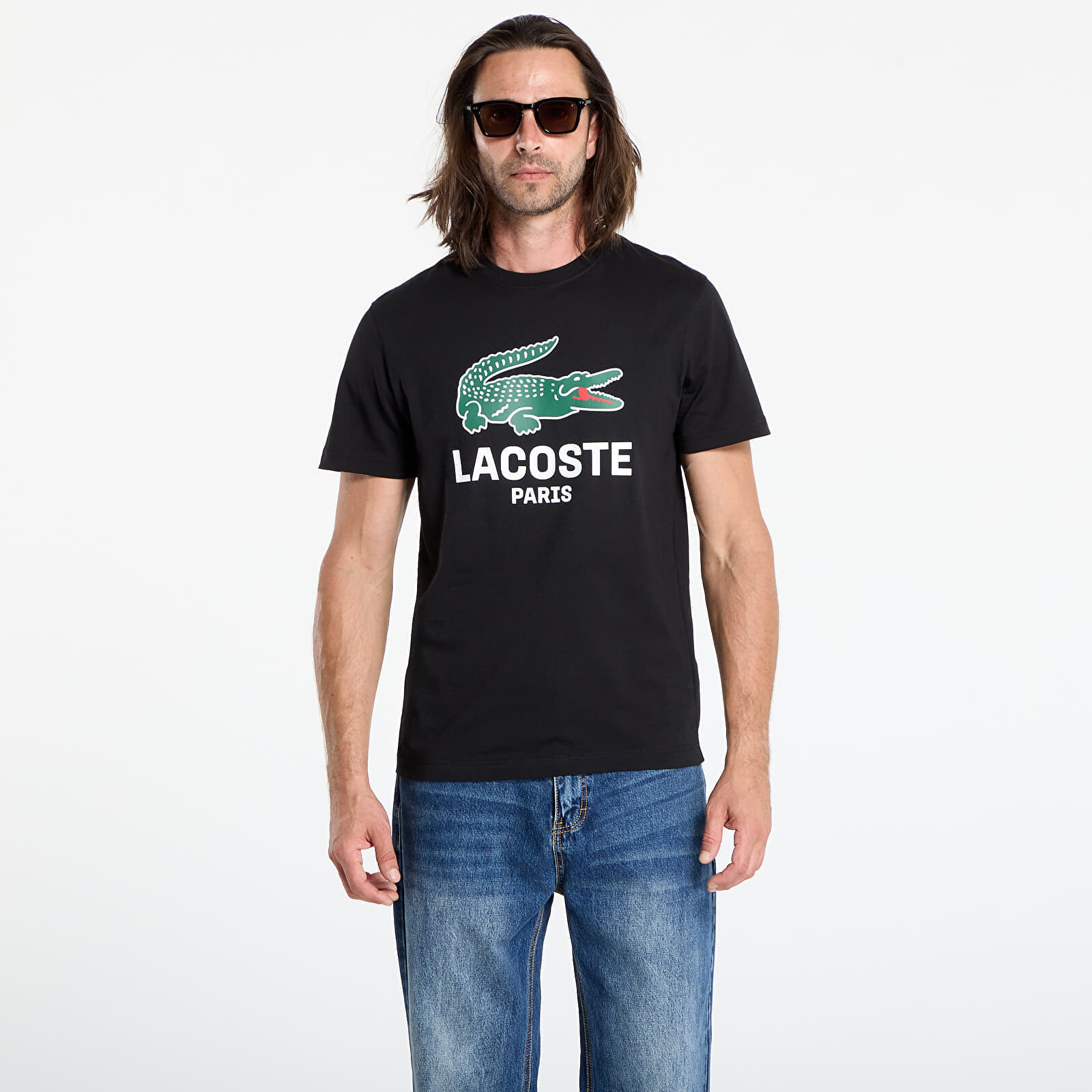 Tričko LACOSTE Men's Tee-Shirt Black M