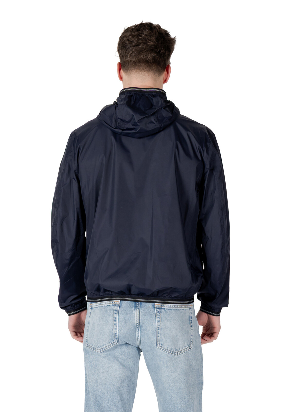 Blauer pánska bunda s kapucňou