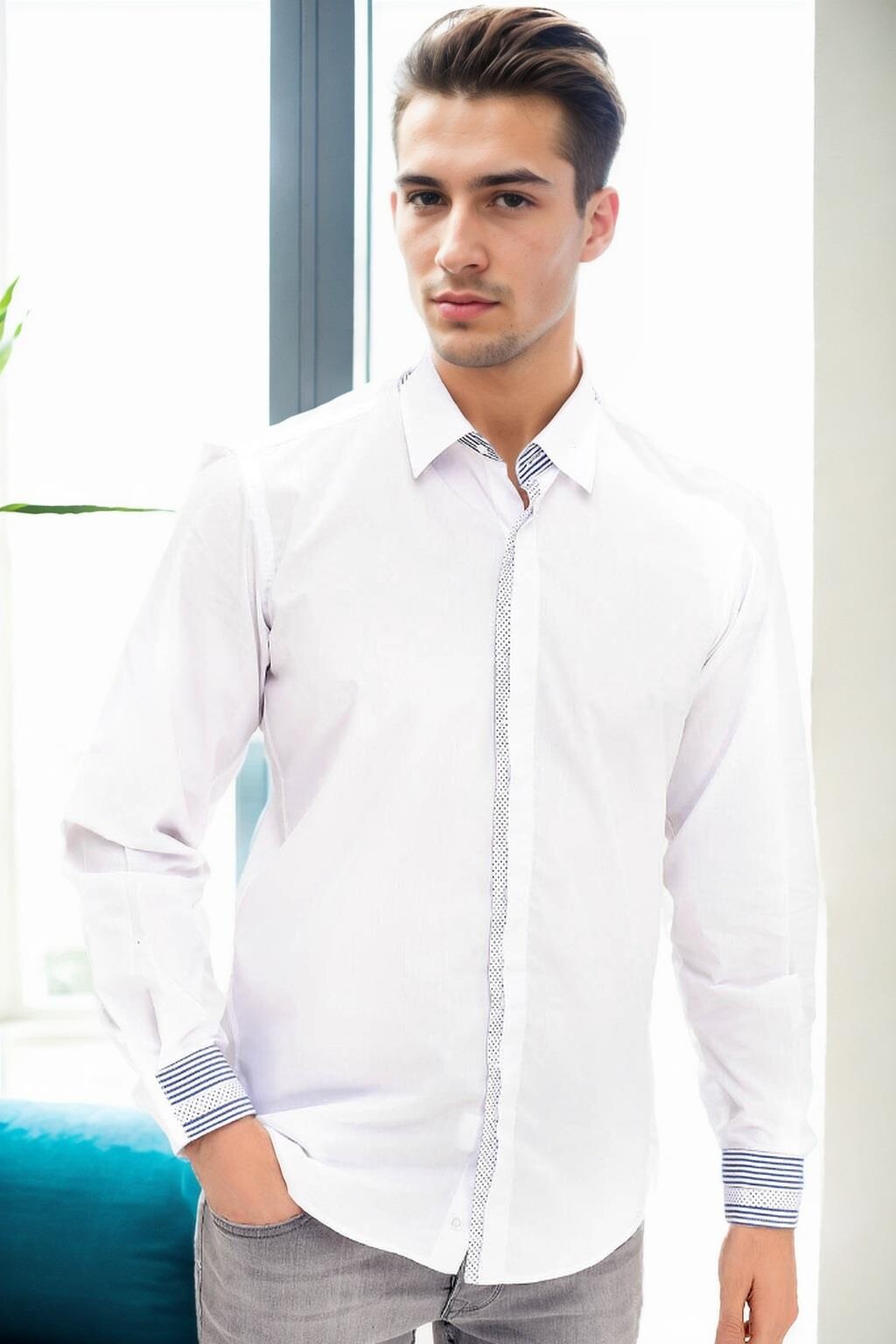 Biela pánska košeľa Dewberry