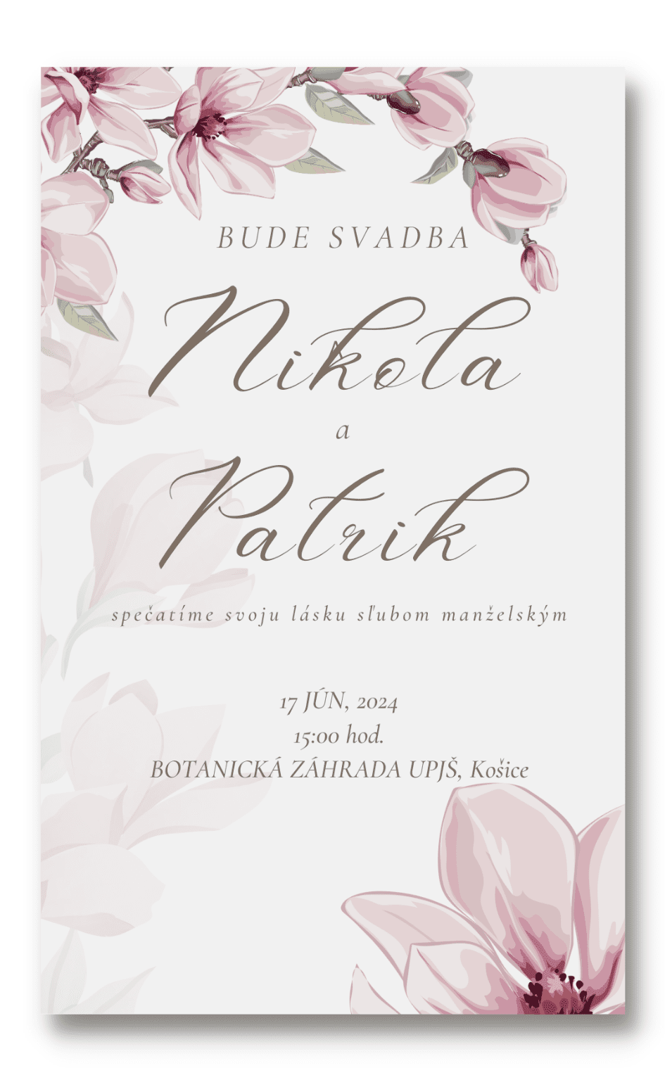Personal Oznámenie - Magnólia Zvoľte množstvo: od 1 ks do 10 ks