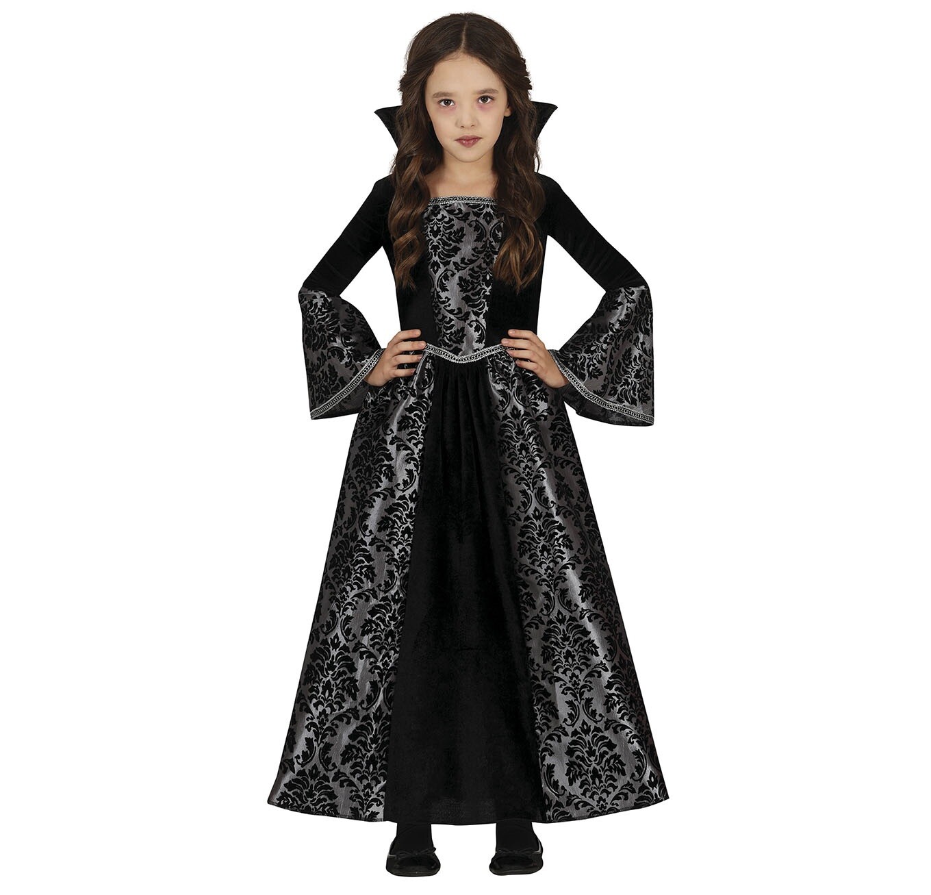 Guirca Detský kostým - Strieborná upírka Veľkosť - deti: S: 101-109 cm