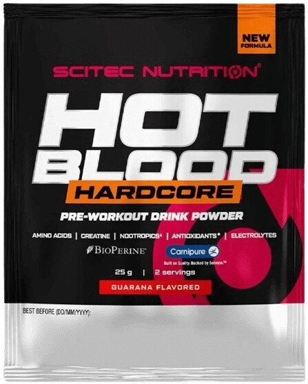 Scitec hot blood hardcore 25 g - red fruits