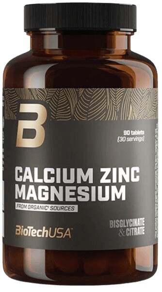Biotechusa calcium zinc magnesium from organic sources - 90 tabliet