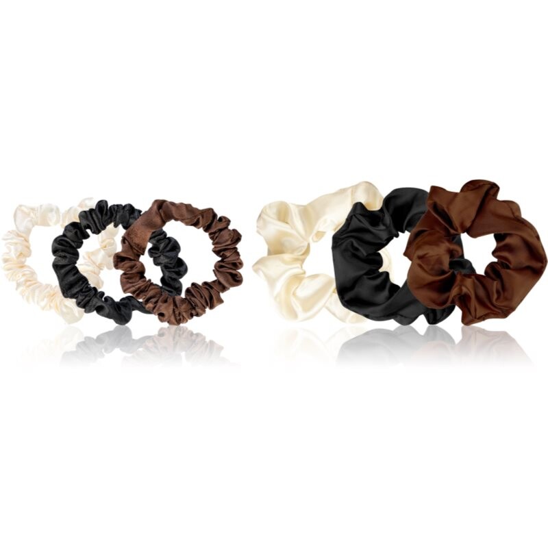 Brushworks Everyday Satin Scrunchie Set gumičky do vlasov 6 ks