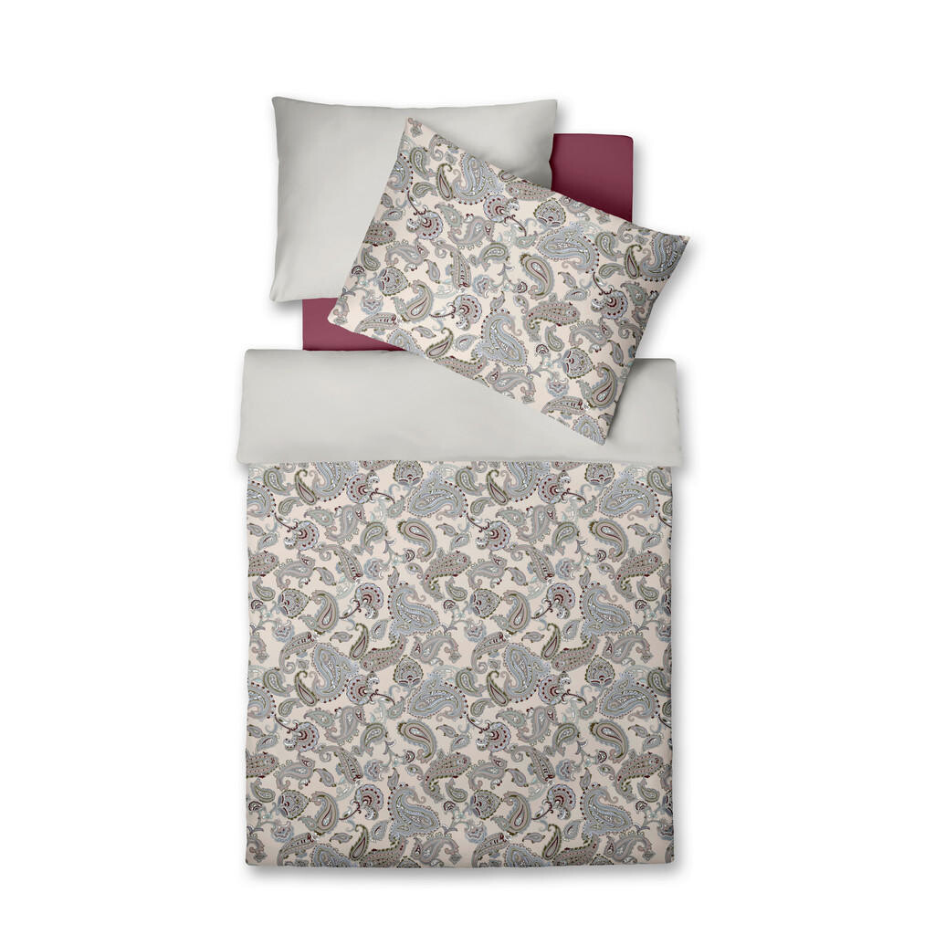 Fleuresse POSTEĽNÁ BIELIZEŇ, makosatén, krémová, bordová, pastelová modrá, 140/200 cm