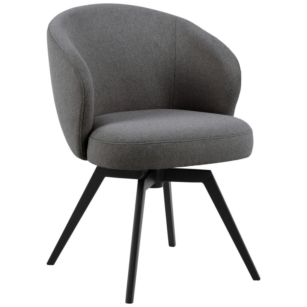 MID.YOU STOLIČKA S PODRÚČKAMI, oceľ, štruktúra, sivá, čierna