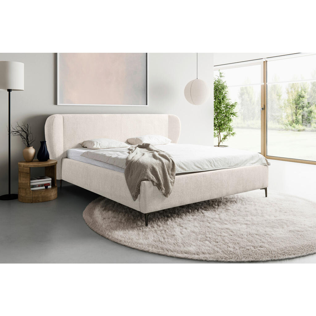 MID.YOU ČALÚNENÁ POSTEĽ, 180/200 cm, perleťová