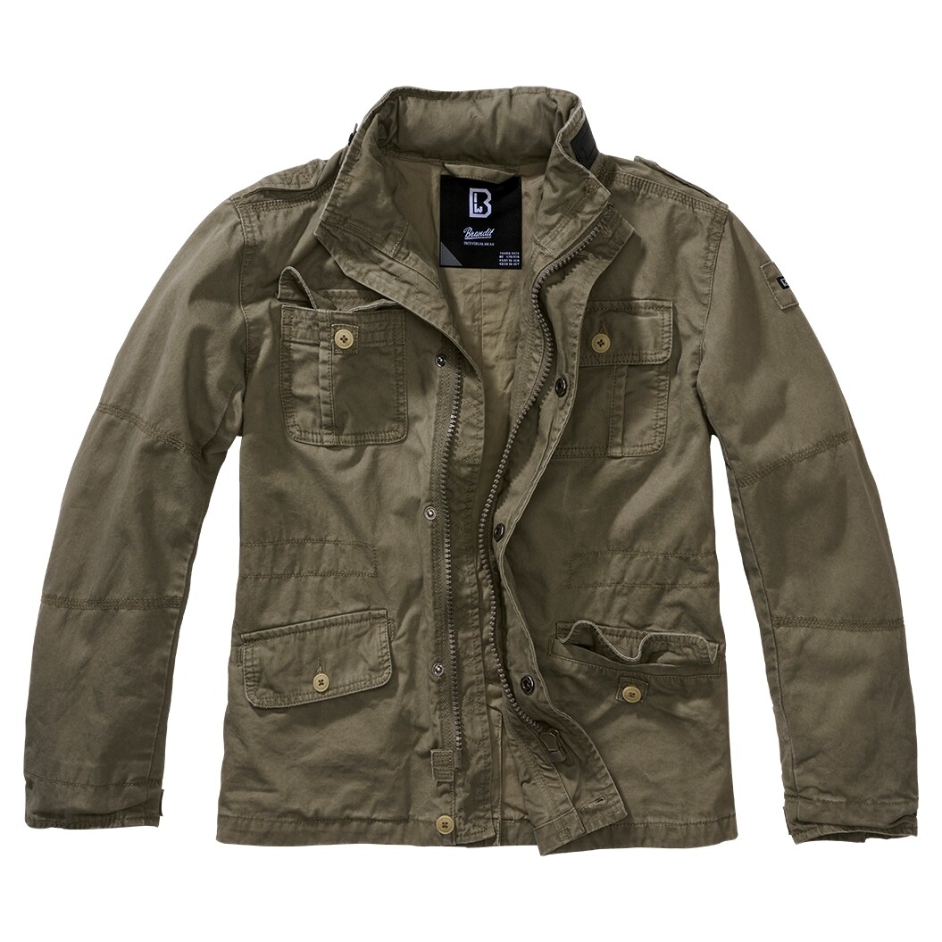 Bunda detská Brandit Kids Britannia - olivová, 122/128