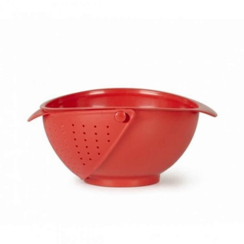 Cedník a miska 2v1 - červený