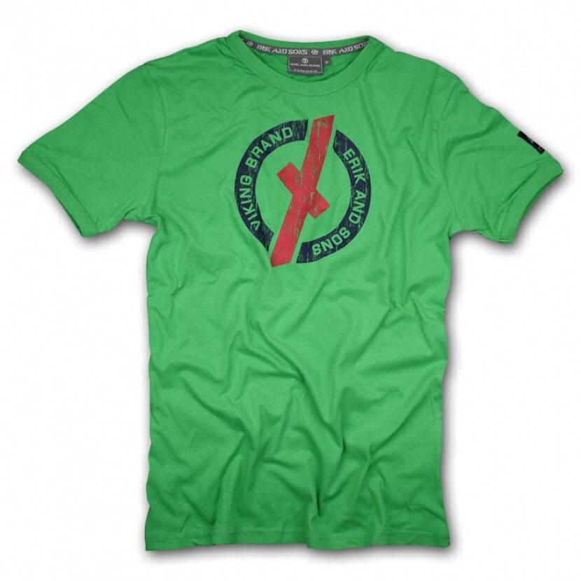 Tričko Erik and Sons Kompass - tmavo zelené, L