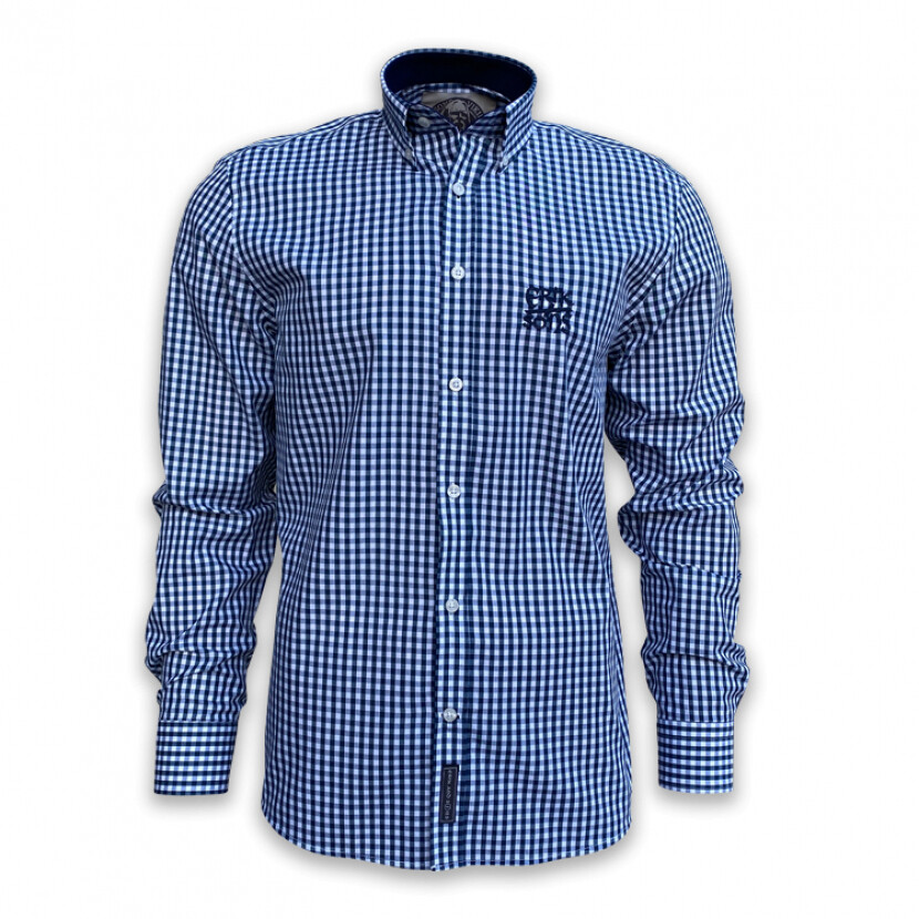 Košeľa pánska Erik and Sons Hyllego - modrá-biela, M