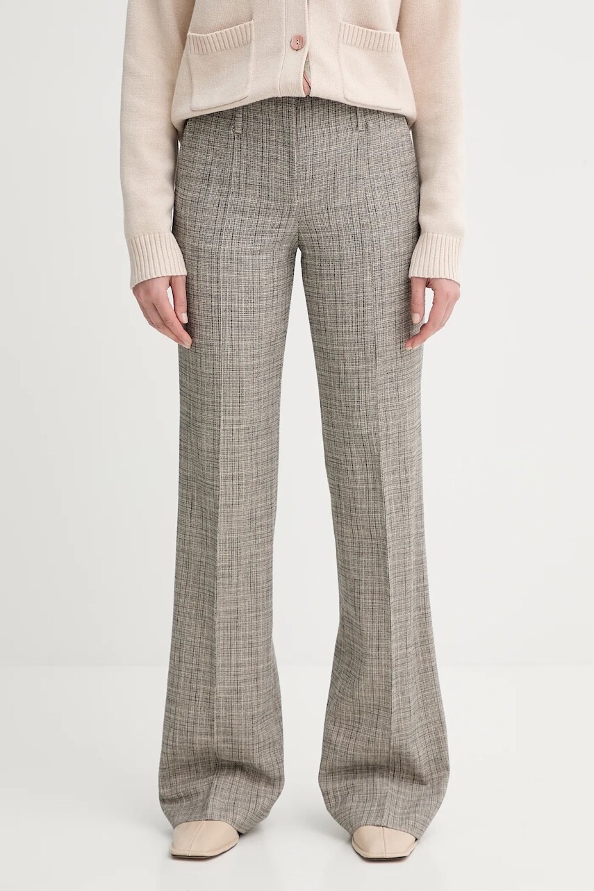 Nohavice s prímesou vlny PS Paul Smith béžová farba, rovný strih, stredne vysoký pás, W2R-358T-T31313