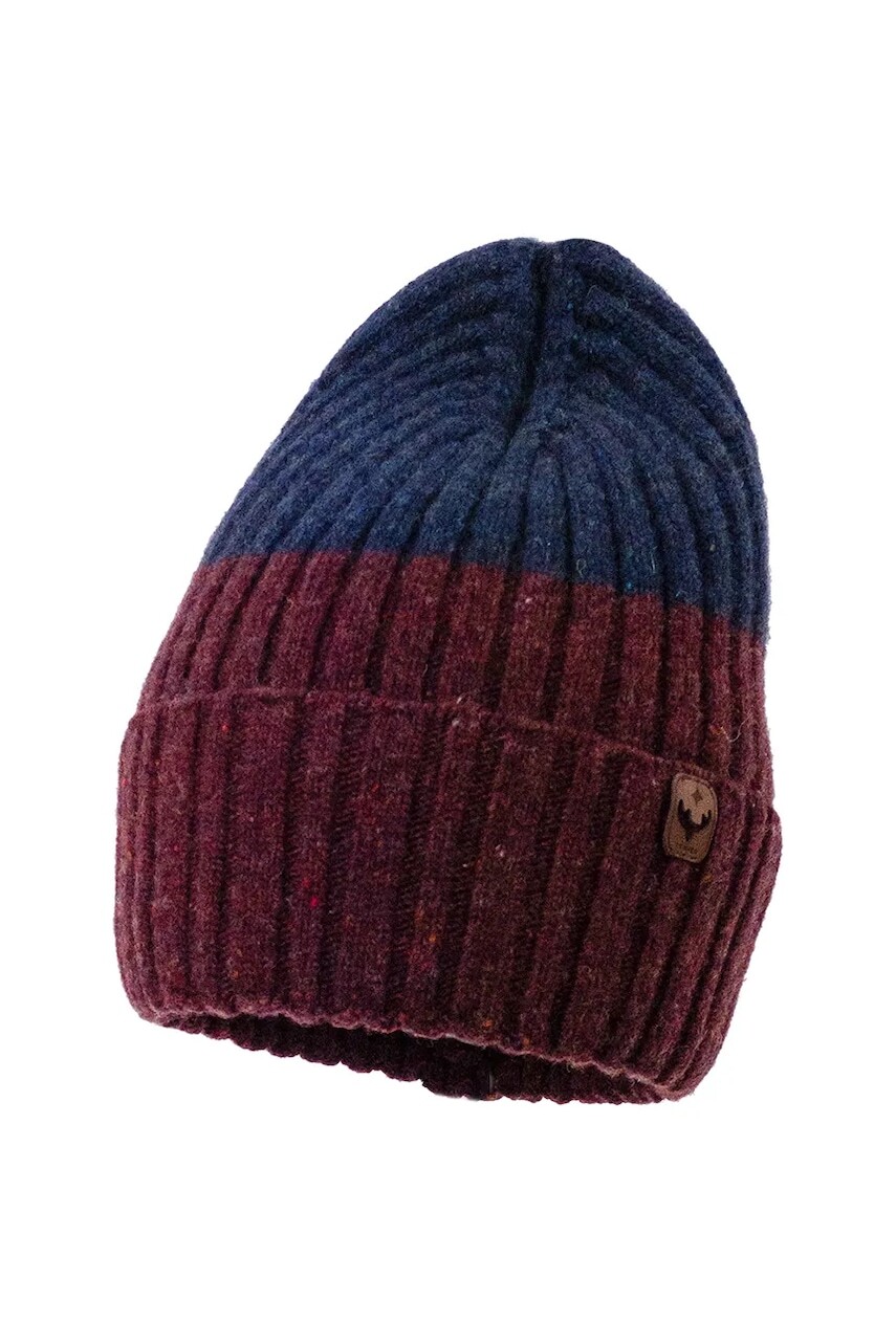 Detská vlnená čiapka Jamiks RICARDIN bordová farba, JZI359
