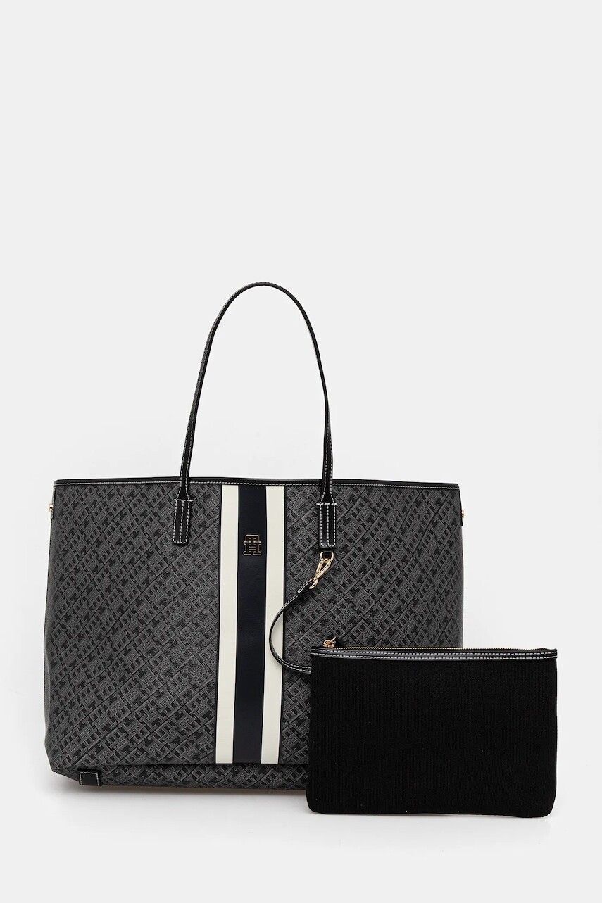 Kabelka Tommy Hilfiger čierna farba, AW0AW17697