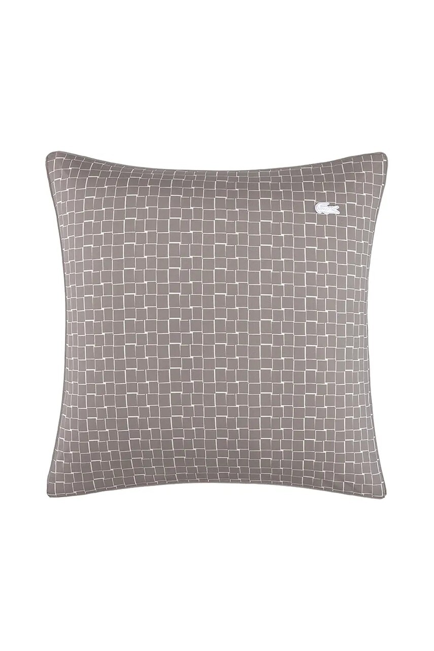 Bavlnená obliečka na vankúš Lacoste L BLOCK Greige 65 x 65 cm šedá farba